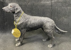 Flat Coated Retriever Figurine Lesser And Pavey Collectible Statue Black