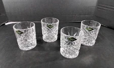 Godinger Shannon Dublin Crystal Double Old Fashion Set Of 4 NEW WT's