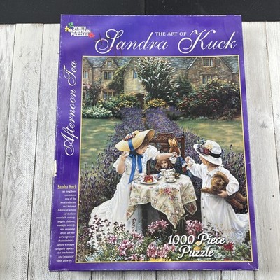 White Mountain Puzzles Afternoon Tea Sandra Kuck 1000 Piece Jigsaw Puzzle
