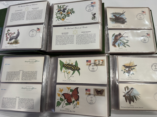 200 50 usps stamps STATES BIRDS FLOWERS SONGBIRDS WILDLIFE 1980's 4 albums - Afbeelding 6 van 24