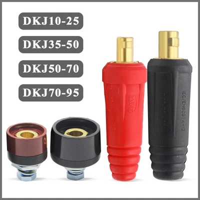 Copper DKJ Male Female Cable Connector Welder Quick Fitting Socket Plug Welding - Bild 1 von 4