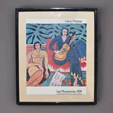 Henri Matisse 1939 'The Musicians' Lithographed Poster Signed