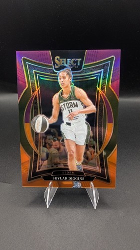 2025 WNBA Panini Select Orange And Purple Prizm Skylar Diggins /99