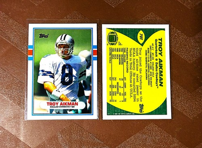 #ad #ad TROY AIKMAN 1989 Topps Traded RC ROOKIE #70T Cowboys MINT HIGH GRADE Card $3.25