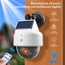 Solar Powered Fake Security Camera Light Waterproof LED Night Lamp for Outdoor