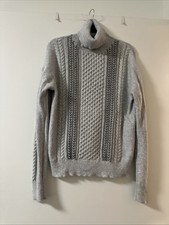 Halogen Sweater Light Gray With Silver Embellishments Sz Large