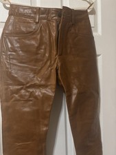 Women's Maxima Wilsons Genuine Leather Pants Brown size 8 Used
