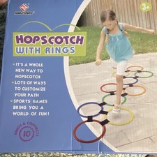 GoodlySports Hopscotch With Rings Outdoor Game Set, Ages 3 , Age Level 3-4 Years