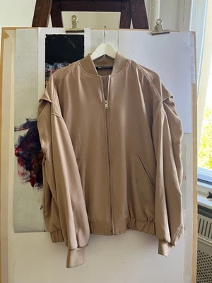 Zara Blouson Jacke beige Gr. M-L - Bild 1 von 4