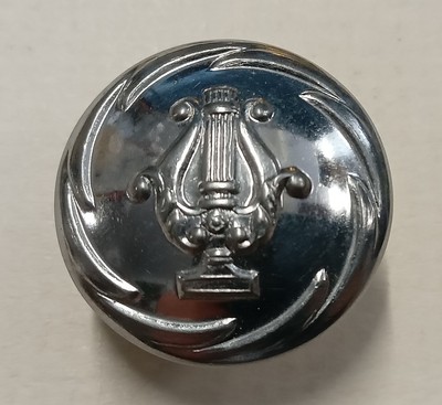 Polizei oder Feuerwehr Bandsman Musiker 22,8 mm Weißmetall Uniform Knopf