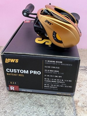 Lew's Custom Pro Bait Casting Fishing Reel Right Hand-8.3:1-RH-NEW