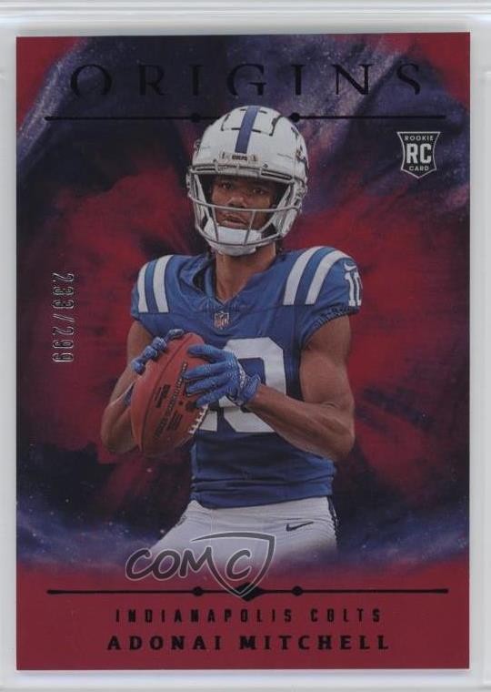2024 Panini Origins Rookies Holo Red 233/299 Adonai Mitchell #108 Rookie RC bn5