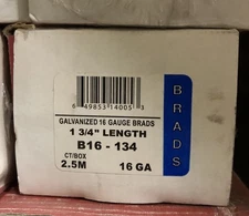 B And C Eagle (2.5M) 1-3/4 Inch 16 Gauge Galvanized Finishing Nails 2500/box