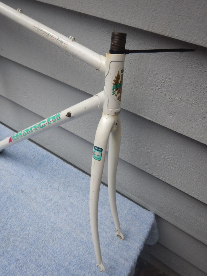 Cuadro de bicicleta de carreras de carretera vintage Bianchi Sport SX de 51 cm con orugas a tope Japón Foto 3 de 4