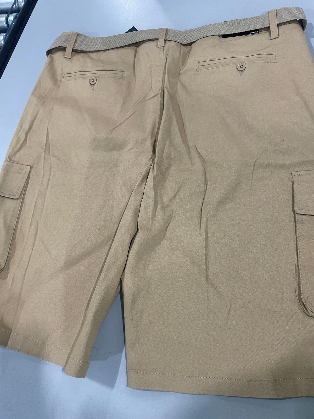 RUGGED TRAIL STRETCH FABRIC, CARGO SHORTS,MENS - SIZE: MEN 42 - KHAKI