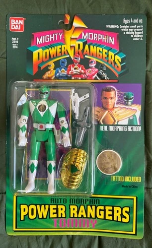 Mighty Morphin Power Rangers: Auto Morphin Green Ranger Tommy; Vintage 1994 NIB