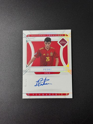 2022 Panini National Treasures RTWC Pedri Auto Penmanship /99 #P-PRI Spain