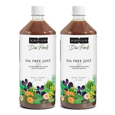 Kapiva Dia Free Juice 1 L with Free Shipping (Pack Of 2)