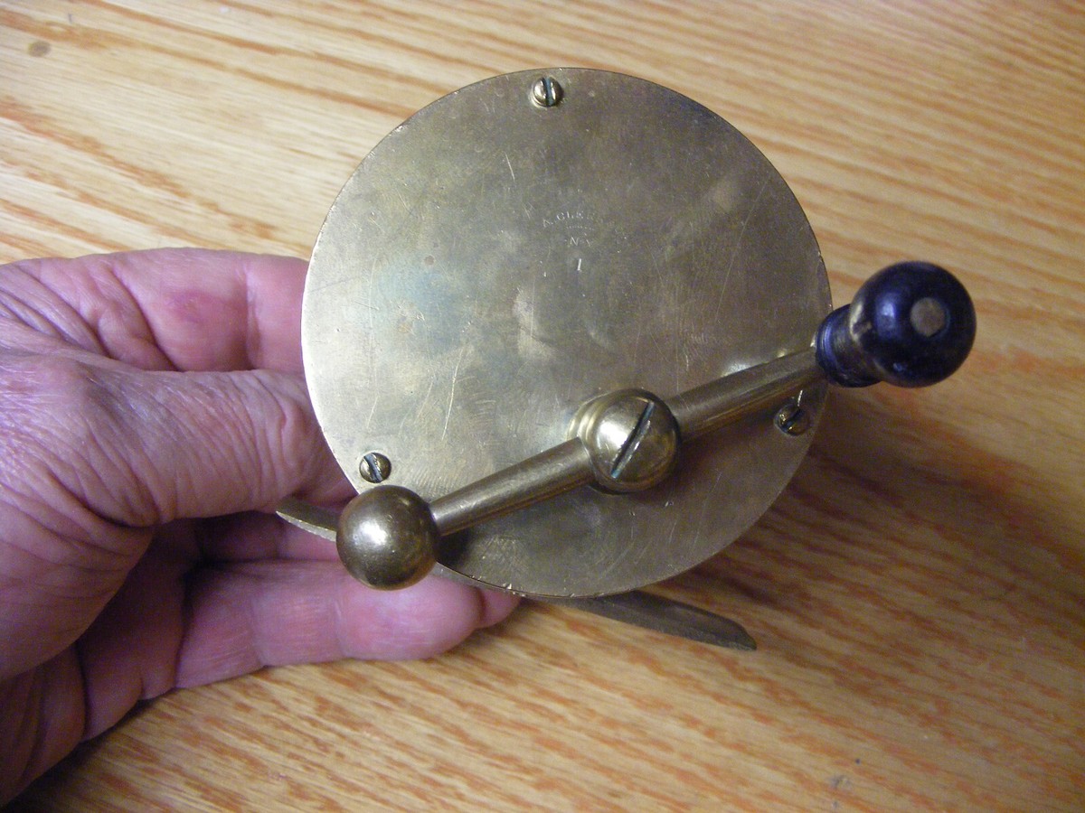 Beautiful Vintage A Clerk &Co N Y Number 1 Ball Handle Large Brass Casting Reel | eBay Beautiful Vintage A Clerk &Co N Y Number 1 Ball Handle Large Brass Casting Reel | eBay