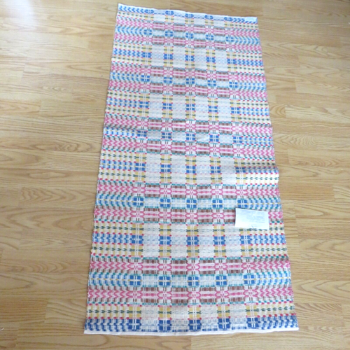 Vintage Swedish Handwoven Art Table Runner "Summer" Gorel Kinersly 28" x 22" - Picture 8 of 10