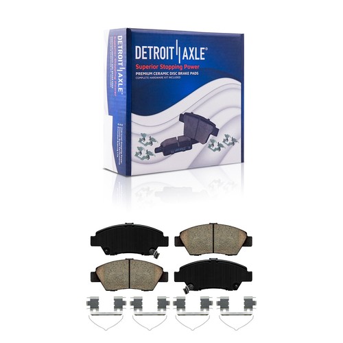 262mm Front Drilled Rotors Brake Pads Rear Drums Shoes for 2009-2013 Honda Fit - Picture 5 of 7