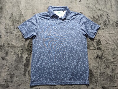 Three Sixty Three Short Sleeve Polo Shirt Men's Size Medium Blue