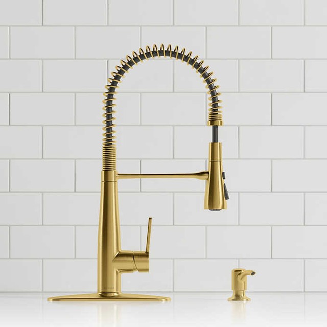 Kohler KREC22745SD2MB SemiProfessional Kitchen Faucet with Soap