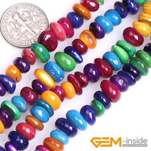 Colorful Shell MOP Chips Gemstone Spacer Beads For Jewelry Making 15"& 34"Strand - Picture 32 of 44