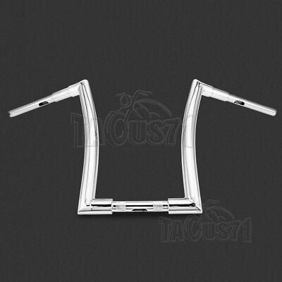 Chrome 14'' Ape Hanger Handlebars 1-1/2'' Fat Bar For Harley Touring Softail Dyna