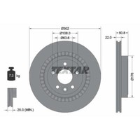 Textar 2X Bremsscheibe Hinten Ø302 Mm InnenbelüFtet FüR Volvo XC60 156 D4 D5