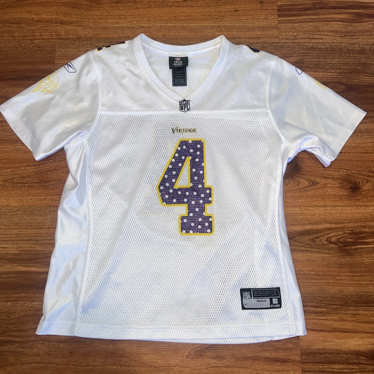 Reebok Minnesota Vikings NFL Glitter Details Brett Favre #4 Size
