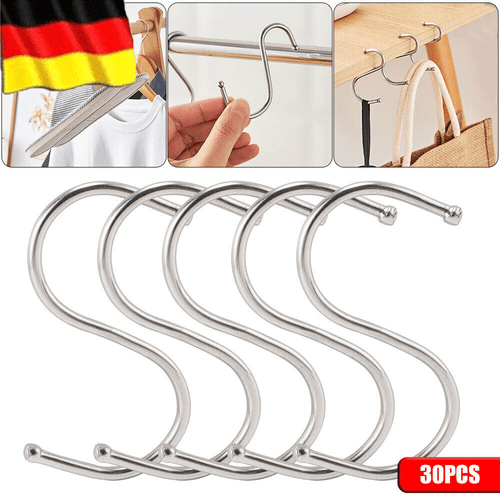 50/100STK S-Haken Küchenhaken Fleischerhaken Metallhaken Edelstahlhaken S-Form - Bild 6 von 14
