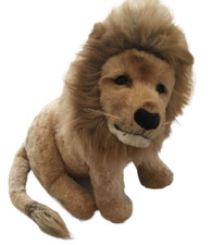 Douglas Plush Stuffed Lion Large 17โ Tall Sitting USA Made Vintage 1990s Rare