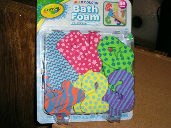 bath time letters and numbers