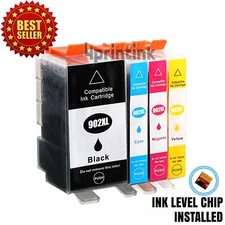 4pk 902XL Ink Cartridge for HP 902 Officejet Pro 6960 6968 6970 6975 6978 XL