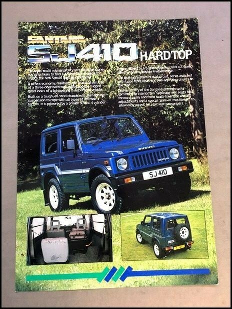 1988 1989 Suzuki Samurai Santana SJ410 1-page Car Sales Brochure