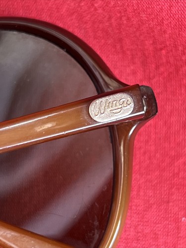 Vtge Ray Ban Bausch & Lomb Wings Brown Nylon Aviator Sunglasses Made In France R - Picture 3 of 5