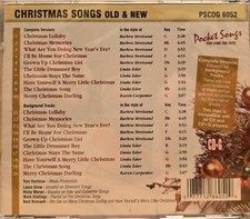 6052 CHRISTMAS   POCKET SONGS KARAOKE CDG  LOT MI