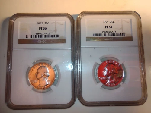 1955 and 1962 Quarter Graded Proofs