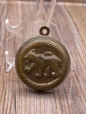 Vintage Food Jell-O Mold 2” Copper Tin Wall Mount Bear Wolf Coyote