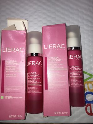 2 Tube Lot LIERAC Hydrachrono+ Mattifying Fluid Normal To Combination Skin uns