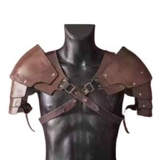 Medieval shoulder armor Viking Age leather armor shoulder armor cosplay HALLOWEN