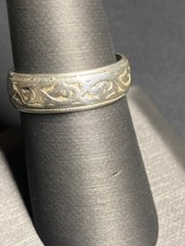 NATIVE AMERICAN WM.WHEELER 925 STERLING SILVER BAND RING SIZE 7.5