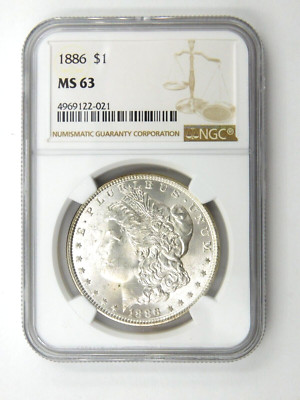 1886 Morgan Silver Dollar NGC Graded MS 63 (404) | eBay