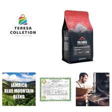 Authentic Jamaica Blue Mountain Coffee Blend - Fresh Roasted 16oz, Safety Tested