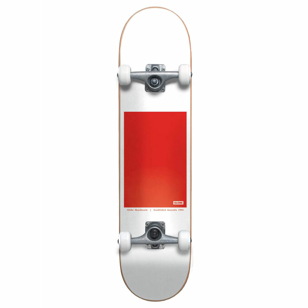 Skate Completo Globe G0 Block Serif White Red 8.0'' - Skateboards Professionale