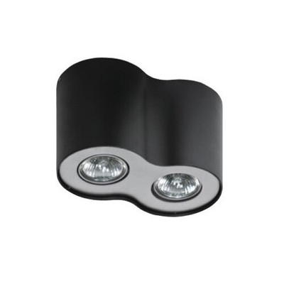 2x50W/GU10 Downlights Natynkowe Czarny/Nikiel, Nowoczesny Look