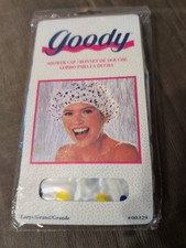 Vintage Goody Large Shower Bonnet Cap Polka Dot Vinyl 1995 New Old Stock sealed