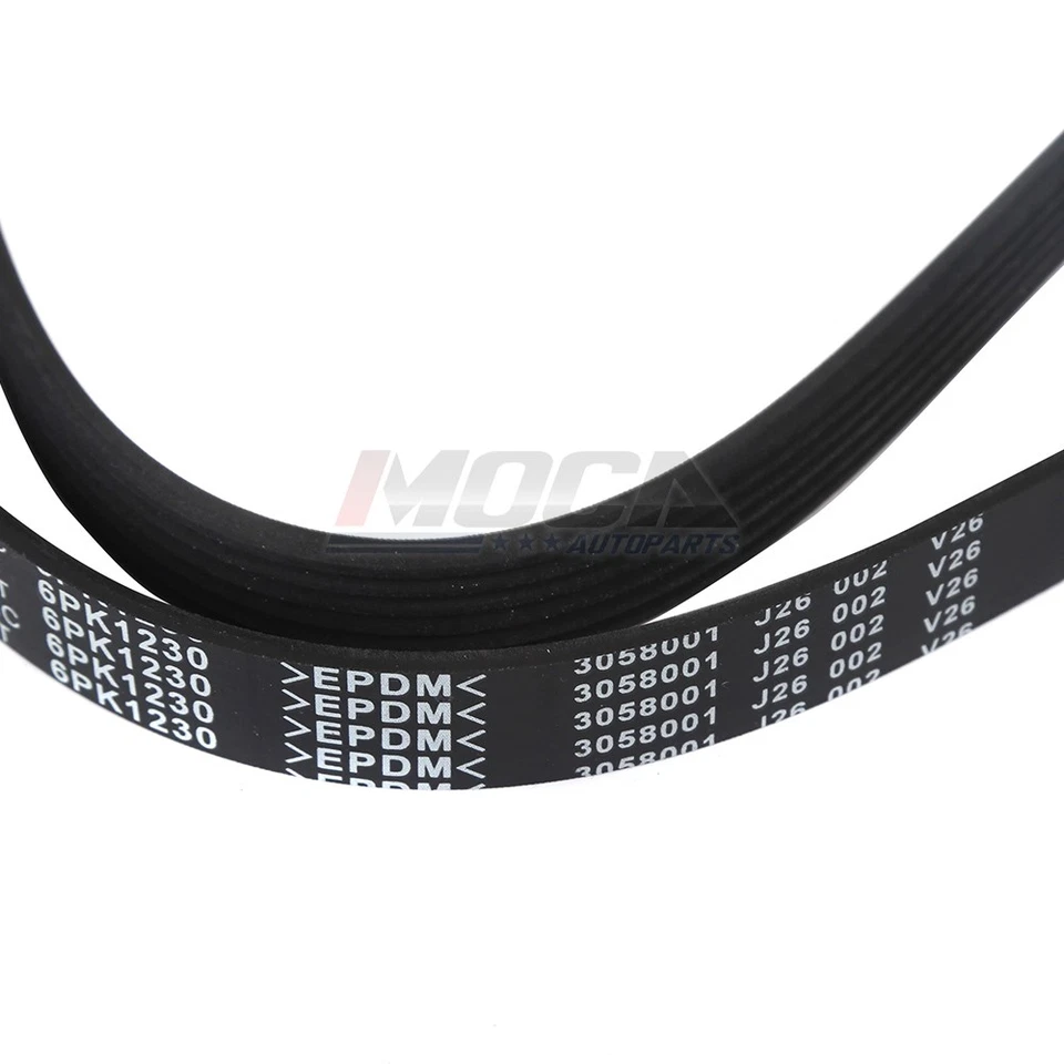 Cinturón serpentino EPDM 6PK1230 para Ford Escort Aerostar Toyota Corolla Mercury Foto 3 de 4