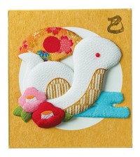 Panami Zodiac Oshie Kit Lucky White Snake No-Sew Fabric Art LH-193